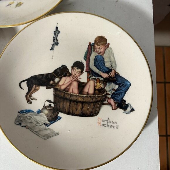 Gorham + Norman Rockwell Set of 3 Collectors Item Plates EUC 1975  China Plate - Picture 2 of 9